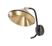Beliani Lampe Murale Industrielle Moderne Spot Projecteur Abat-jour Conique en Métal Cuivré et Noir Mokvi