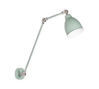 Beliani Lampe Murale Moderne à Long Bras Articulé Projecteur pour Lecture en Métal Vert Clair Finition Mate Mississippi