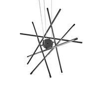 Beliani Lampe Pendante LED Éclairage Suspendu Design Géométrique en Métal Noir Palun