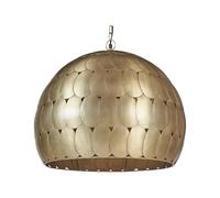 Beliani Lampe Pendante Plafond Suspension en Métal Cuivré et Forme de Cloche Harangi