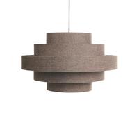 Beliani Lampe Suspendue Design Moderne Éclairage Abat-jour en Lin Marron Erebato