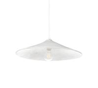 Beliani Lampe Suspendue en Papier Mâché Fait Main Blanche Porongos
