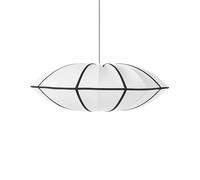 Beliani Lampe Suspendue Moderne Abat-Jour en Nylon Synthétique Plafonnier Blanc Guasare