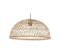 Beliani Lampe Suspendue Style Boho Abat-Jour Ouvert en Rotin Naturel Beige Ravine