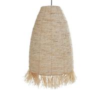 Beliani Lampe Suspendue Style Boho Naturel Abat-jour en Paille et Base en Métal Tutong