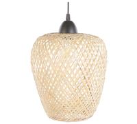 Beliani - Lampe Suspension - Bomu - E27 Max 40W, en Bambou et PVC, Bois Clair