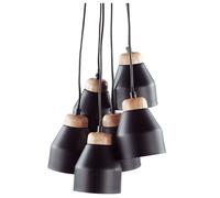 Beliani - Lampe Suspension - Cestos - 6 Ampoules - E27 Max 40W, en Métal, Noir