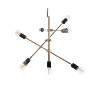 Beliani - Lampe Suspension - Cremera - E27 Max 40W, en Métal, Laiton