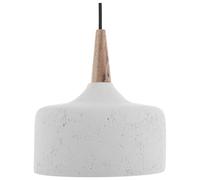 Beliani Lampe Suspension Luminaire Scandinave Blanc Effet Béton E27 60W Design Tendance pour Salon ou Salle à Manger Nordique et Minimaliste