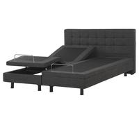 Beliani - Lit Ajustable - Duke - 160 x 200 cm, en Tissu, Gris