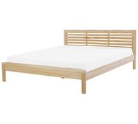 Beliani - Lit - Carnac - 180 x 200 cm, en Bois, Marron Clair