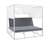 Chaise Longue De Jardin Métal Blanc Pallanza Blanc