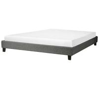 Beliani - Lit Double - Roanne - 180 x 200 cm, en Tissu, Gris