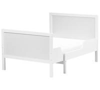 Beliani Lit Extensible Transformable pour Enfant 90 x130/160/200 cm Sommier à Lattes Bois de Pin Blanc Montigny