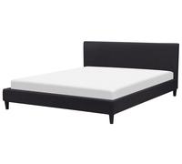 Beliani - Lit - Fitou - 180 x 200 cm, en Tissu, Noir