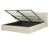 Beliani - Lit - Orbey - 160 x 200 cm, en Tissu Beige, avec Coffre de Rangement