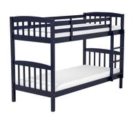 Beliani - Lit Superposé - Revin - 90 x 200 cm, en Bois, Bleu Marine
