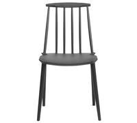 Beliani Lot 2 Chaises Scandinaves en Plastique Noir Design et Confort Intemporel pour Salle à Manger au Style Nordique ou Moderne