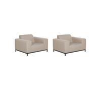 Beliani - Lot 2 Fauteuils de Jardin - Rovigo - en Tissu Polyester Anti UV et Al