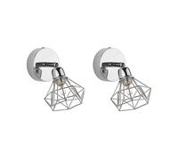 Beliani - Lot de 2 Appliques Murales - G9 Max 20W, en Métal, Argenté