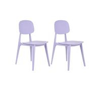 Beliani Lot de 2 Chaises de Jardin Modernes Légères et Résistantes aux Intempéries Violet Kattavia