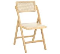 Lot de 2 chaises de salle à manger Pliant MODANE Bambou Marron clair