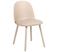Beliani Lot de 2 Chaises de Salle à Manger en Simili Cuir Structure Synthétique Beige Ankeny