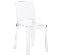 Beliani Lot de 2 Chaises de Salle à Manger Moderne en Matière Synthétique Finition Brillante sans Accoudoirs Transparent Westbridge