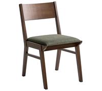 Beliani Lot de 2 Chaises de Salle à Manger Retro Traditionnel en Tissu Structure en Bois d'Hévéa sans Accoudoirs Marron Enola