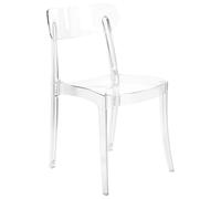 Beliani Lot de 2 Chaises de Salle à Manger Transparentes en Polycarbonate Elégante Covington