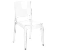 Beliani Lot de 2 Chaises de Salle à Manger Transparentes en Polycarbonate Elégante westbridge