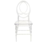 Beliani Lot de 2 Chaises en Plastique Moderne Salle à Manger Transparent Midway