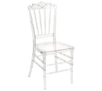Beliani Lot de 2 Chaises en Plastique Salle à Manger Inspiration Vintage Transparent Mendon