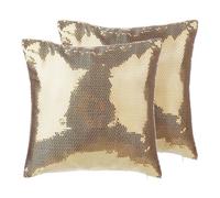 Beliani - Lot de 2 coussins dorés avec paillettes 45 x 45 cm ASTER