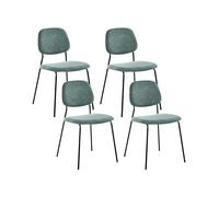 Beliani Lot de 4 Chaises de Salle à Manger Minimaliste Moderne Pieds en Fer sans Accoudoirs Vert Riley