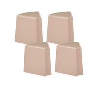 Beliani Lot de 4 Tabourets en Matière Synthétique de Jardin Empilables Siège d'Appoint Extérieur Beige Evros