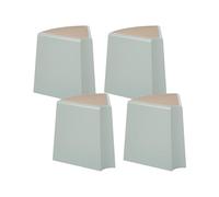 Beliani Lot de 4 Tabourets en Matière Synthétique de Jardin Empilables Siège d'Appoint Extérieur Vert Menthe Evros