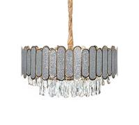 Beliani Lustre Glamour Suspendu en Métal Laiton et Cristaux de Verre Transparent Aguarico