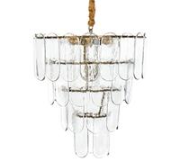 Beliani Lustre Glamour Suspendu en Métal Verre Laiton Transparent Caraveli
