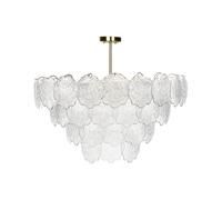 Beliani Lustre Glamour Suspendu en Métal Verre Laiton Transparent Moche