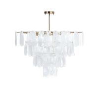 Beliani Lustre Glamour Suspendu en Métal Verre Laiton Transparent Osmore