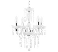 Beliani - Lustre - Kalag II - 40 cm, en Métal et Verre, Blanc