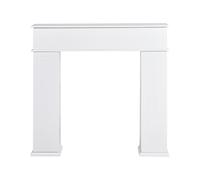 Beliani Manteau de Cheminée en MDF avec Rangement Décoration Accessoire de Salon Blanc Mispec