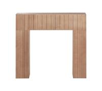 Beliani Manteau de Cheminée en MDF Décoration de Salon Bois Clair Bunbury