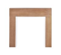 Beliani Manteau de Cheminée en MDF Décoration de Salon Bois Clair et Blanc Bunbury