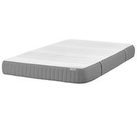 Beliani Matelas en Mousse Ferme 120 x 200 cm en Polyester avec Housse Amovible Fermeture Éclair Blanc et Gris Cheer