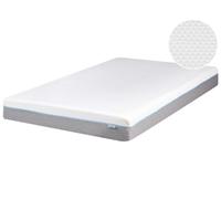 Beliani Matelas Rembourré de Mousse Ferme 120 x 200 cm Housse en Polyester Blanc et Gris Glee