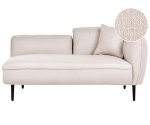 Beliani Méridienne Angle Droit avec Coussins en Polyester Bou eige Clair Chevannes