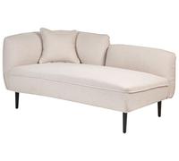 Beliani Méridienne Angle Gauche avec Coussins en Polyester Bou eige Clair Chevannes