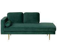 Beliani - Méridienne Côté Gauche - Miramas - Velours, Vert